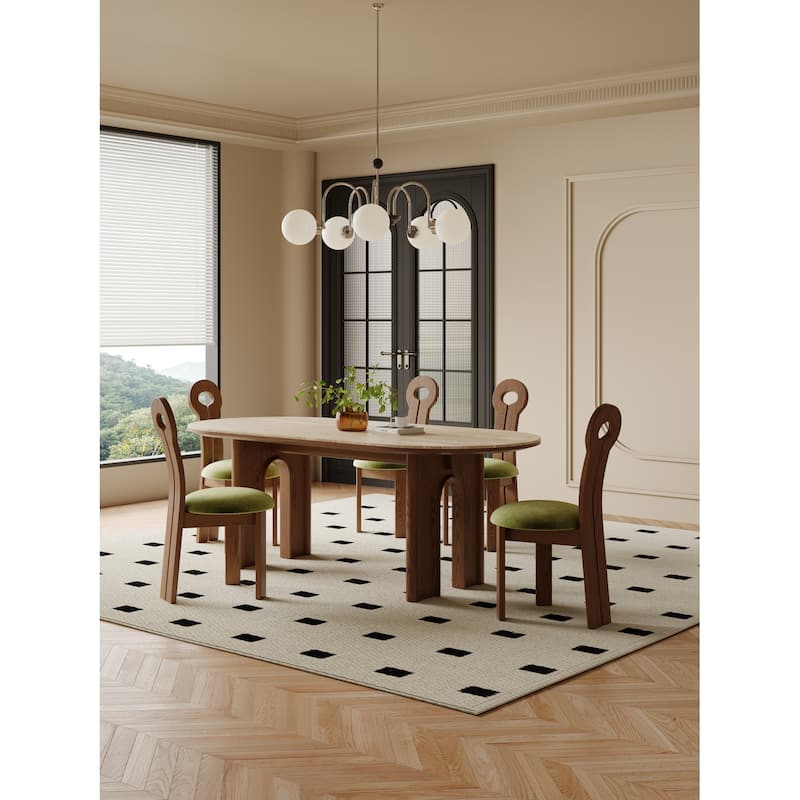 Rove Cavity-stone Design Slate Dining Table