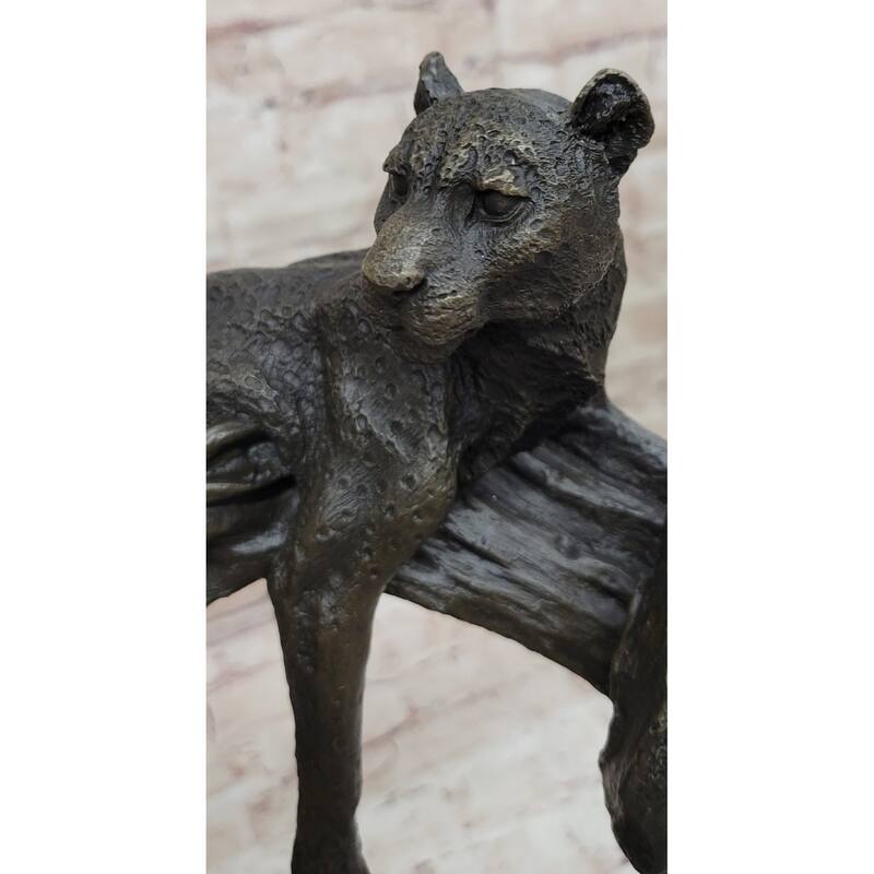 Cheetah Family Bronze Statue Sculpture Safari African Art Signed Original Art 14 Inches X 10.5 Inches
