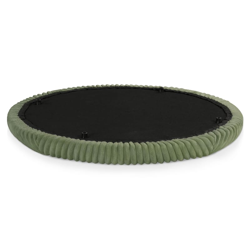24/7 Shop At Home Modern Round Chenille Storage Ottoman