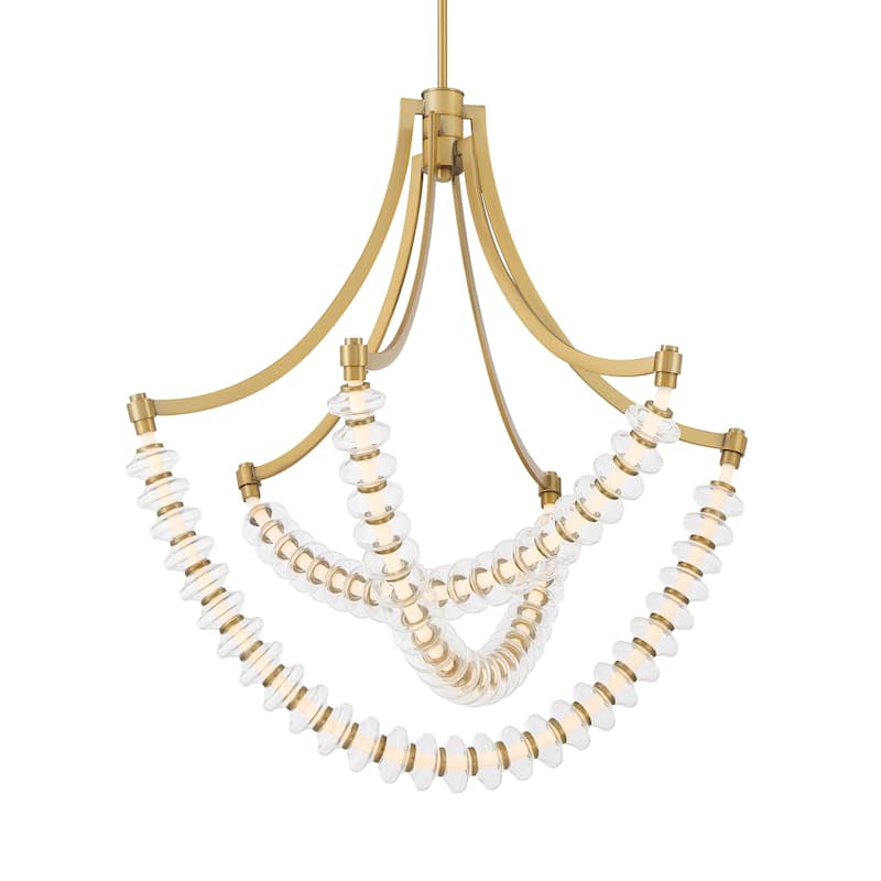 Minka Lavery 5646-L Pearl 30" Wide Abstract Chandelier - Legacy Brass
