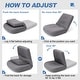 preview thumbnail 6 of 9, Folding Padded Floor Chair with with Adjustable Backrest for Lounge Meditation or Gaming