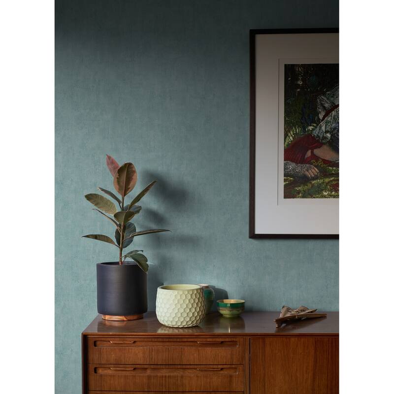 Advantage Riomar Aqua Distressed Texture Wallpaper - 20.9in x 396in x 0.025in - 20.9in x 396in x 0.025in