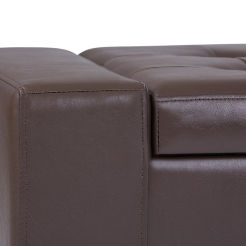 WYNDENHALL Santa Fe 51 inch Wide Contemporary Rectangle Storage Ottoman