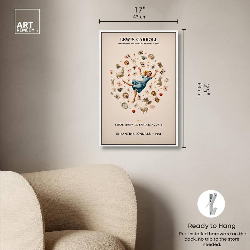 Carroll's Alice in Motion Canvas by Art Remedy