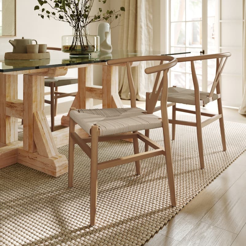 Commercial Y-Back Style Wood and Kraft Paper Stack Dining Chair - 22"D x 21.25"W x 29.75"H