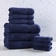 preview thumbnail 45 of 148, Superior Heritage Egyptian Cotton Absorbent 9-Piece Towel Set Navy Blue
