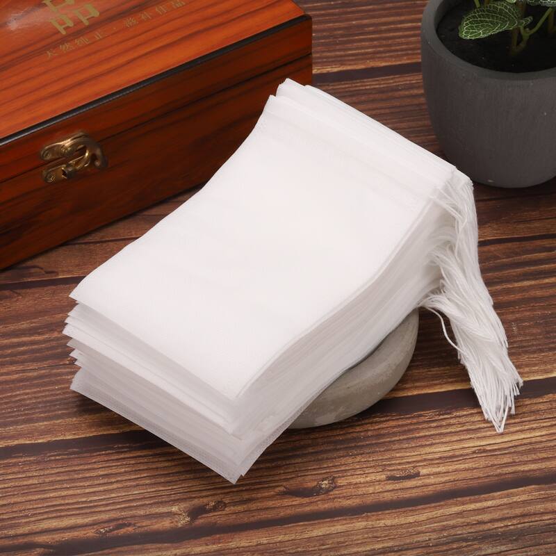 200 Pcs Disposable Tea Bags for Loose Leaf Tea, Tea Filter Bags - White
