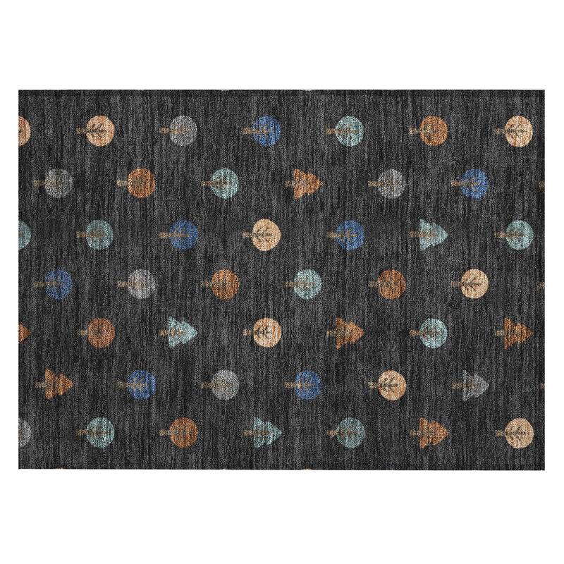 Machine Washable Indoor/ Outdoor Modern Mulvane Chantille Rug