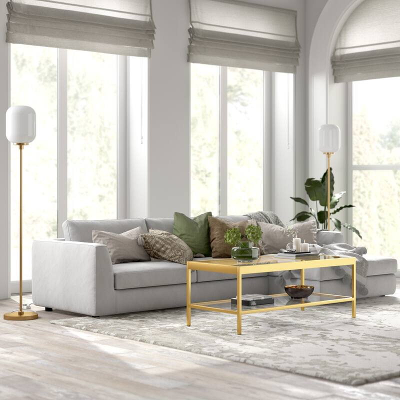 Agnolo 69" Tall Floor Lamp with Glass Shade