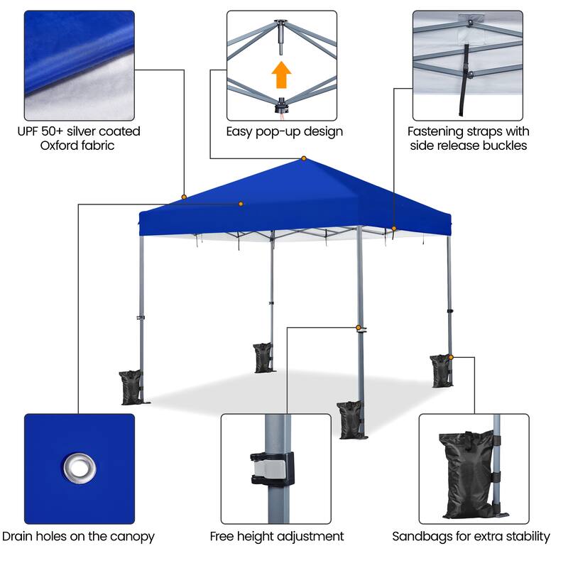 Yaheetech 12x12ft Pop-up Canopy with One-Push-To-Lock Setup Mechanism