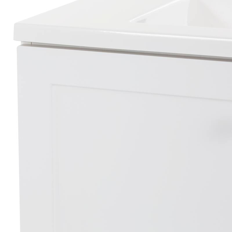 Spring Mill Cabinets Emlyn 30.5" Bathroom Vanity With Drawer and White Sink Top