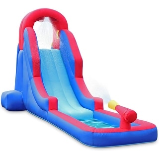 Sunny & Fun Compact Inflatable Water Slide Park & Splash Pool with Air Pump