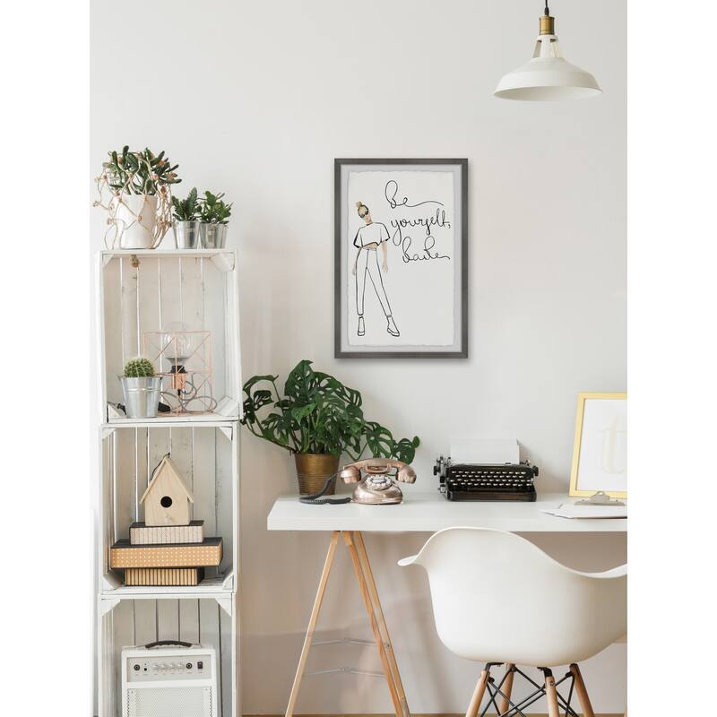 Be Yourself Babe III Framed Wall Art, Elegant Home Touch - Sophisticated Artwork for Refined Décor