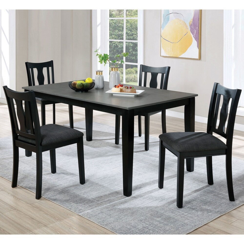 black kitchen table and chairs set