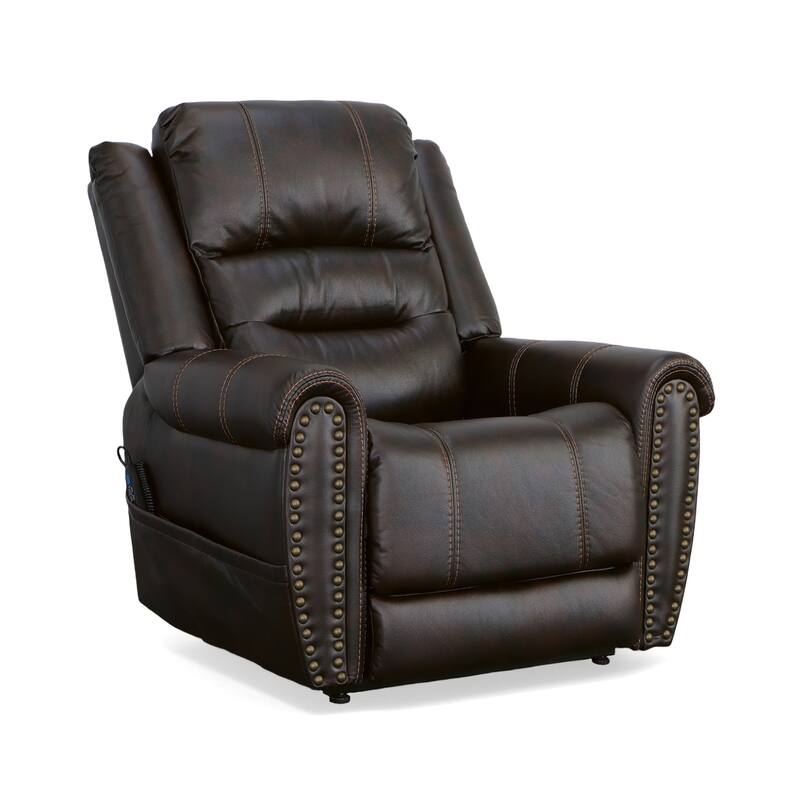 Oscar Molasses Power Lift Recliner with Right-Hand Control & Power Headrest by Flexsteel