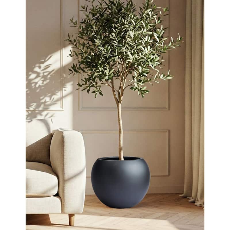 DreamPatio Riverside Fiberstone Composite Ball Planter for Indoor/Outdoor - Smooth Automotive 2K Coating