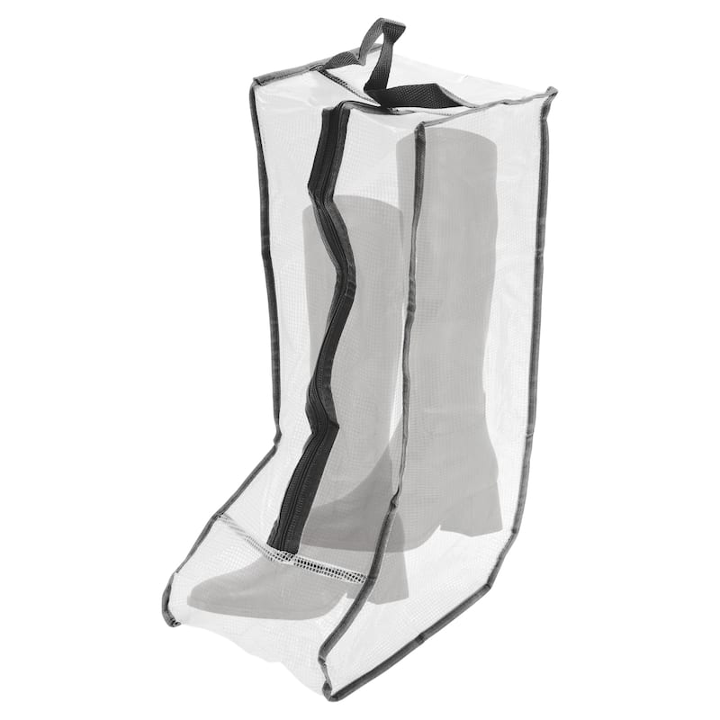 Dustproof Long Boots Shoes Dust Cover 1 Pc - White Black