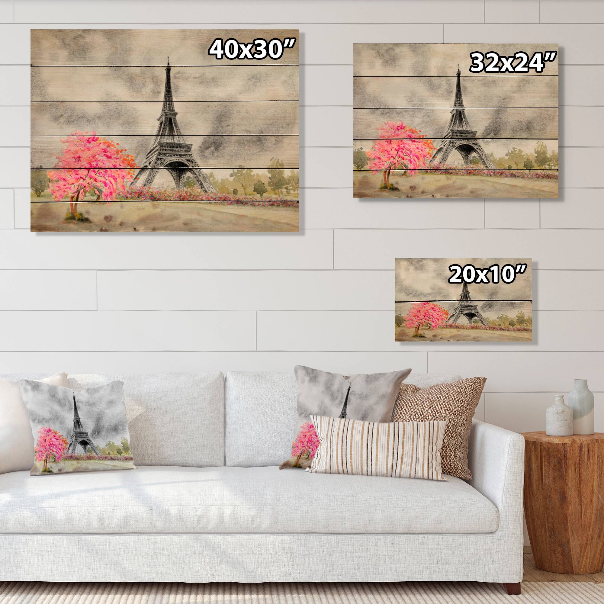 Designart 'Paris Eiffel Tower In Beaufitul Summer IV' French Country
