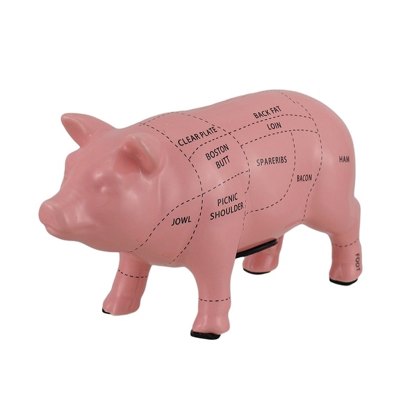 Pink Ceramic Pig Shaped Coin Bank Butcher Chart Piggy Bank 4 in.. Opens flyout.
