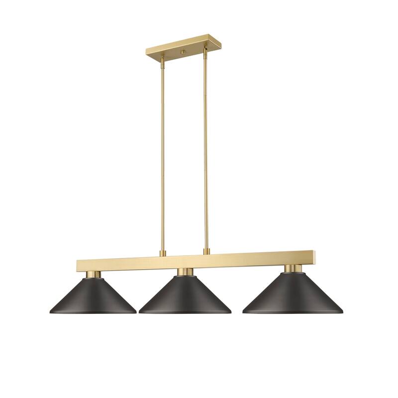 Z-Lite 152-MBRZ Cobalt 3 Light 50" Wide Linear Pendant with Bronze