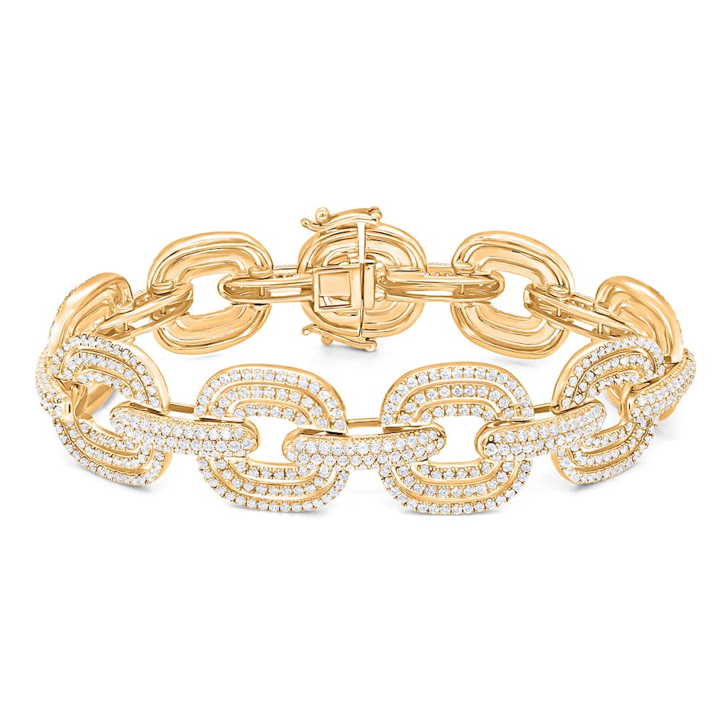 6 Cttw Natural Diamond 14KT Yellow Gold Bracelet