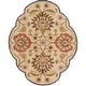 preview thumbnail 84 of 122, Patchway Handmade Classic Floral Wool Area Rug 5' x 6'3" Shaped - Tan - Novelty