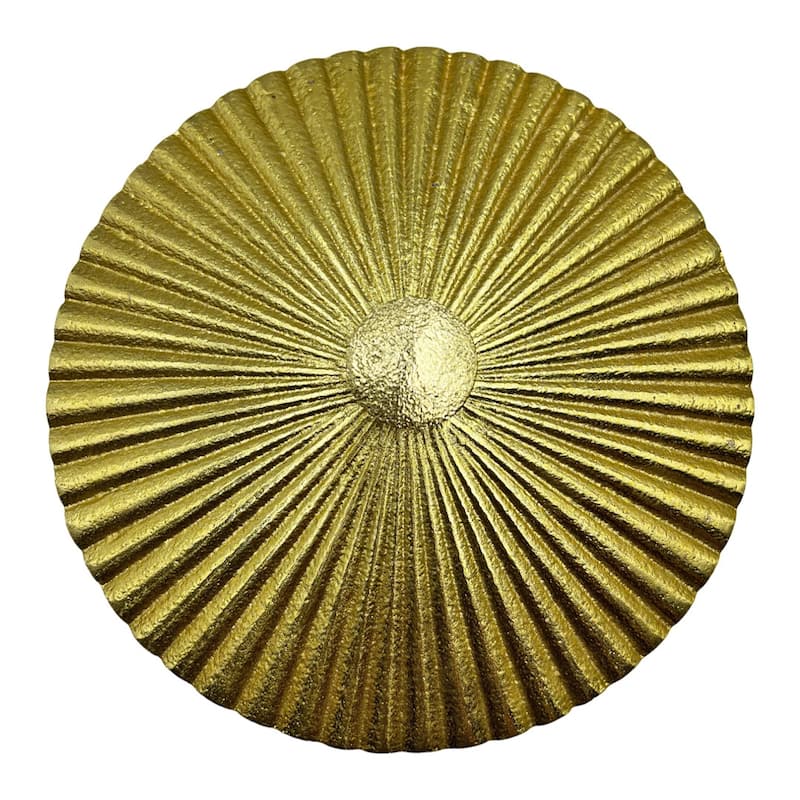 8 Inch Wide Decorative Handmade Aluminum Round Bowl with Cap - 8 x 8 x 3 in