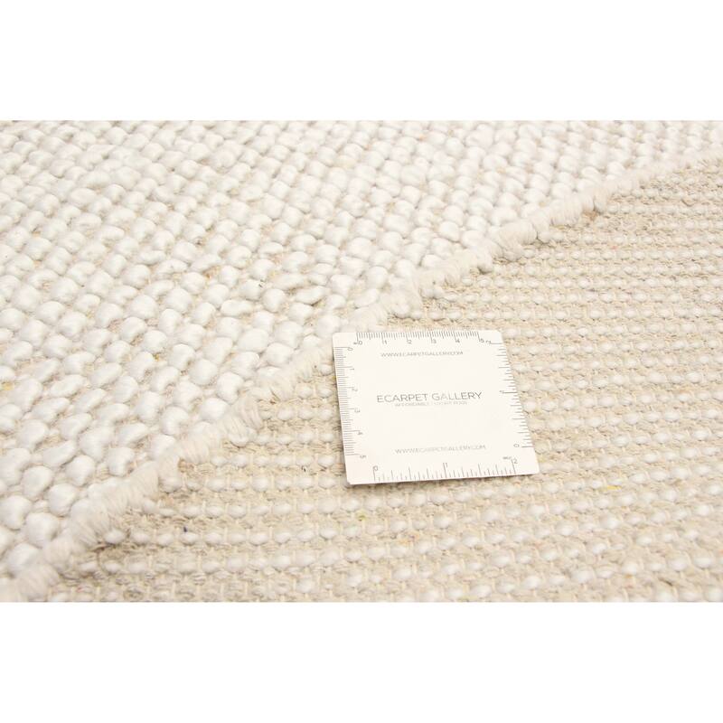 ECARPETGALLERY Braid weave Sienna Cream Wool Rug - 5'10 x 5'10