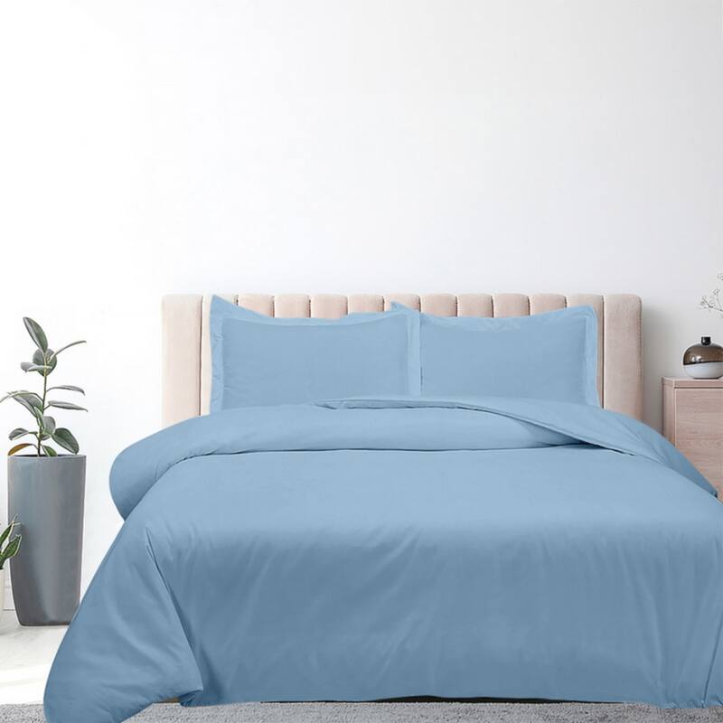 Royale Linens Black Duvet Cover Full Size - Soft Duvet Cover Set - 3 Piece Double Brushed Full Duvet Covers with Zipper Closure