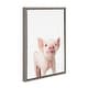 preview thumbnail 2 of 9, Sylvie Baby Piglet Animal Print Framed Canvas Wall Art by Amy Peterson