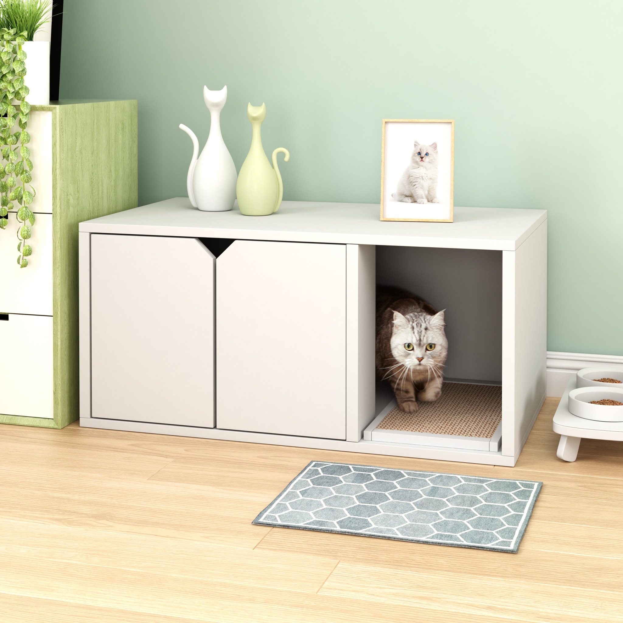 cat tree litter box
