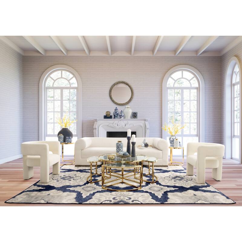 Sagebrook Home Round Back Chair, Half Moon, 29"H, Solid