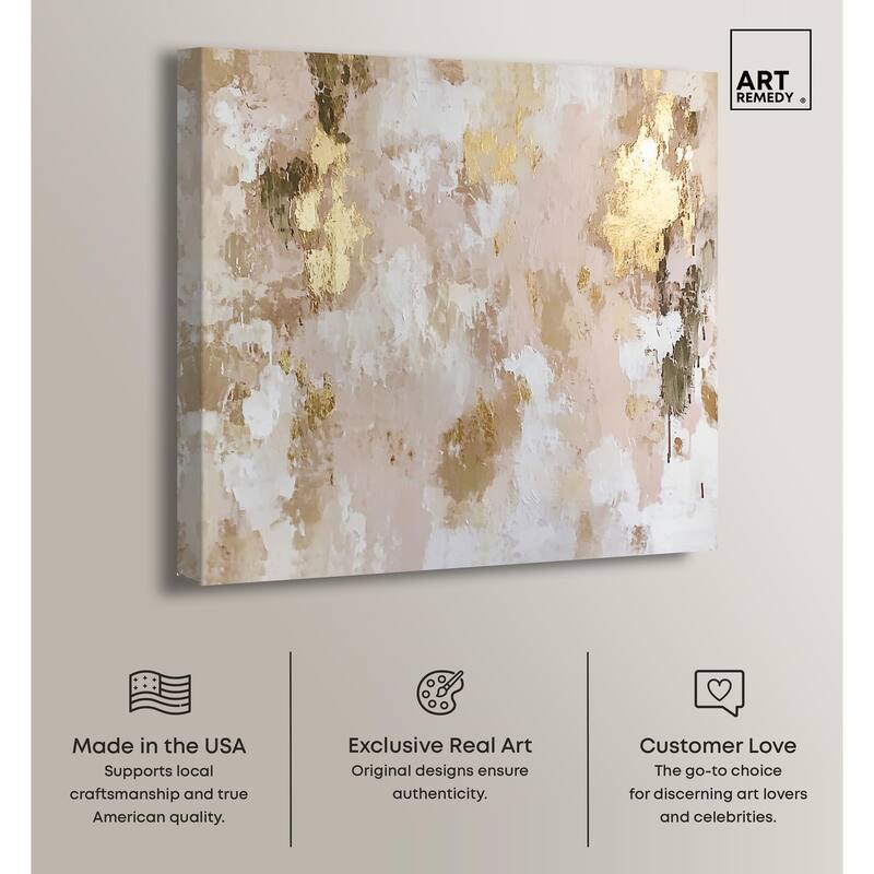 Golden Glimmer Gesture I Canvas by Art Remedy, Gallery Wrapped