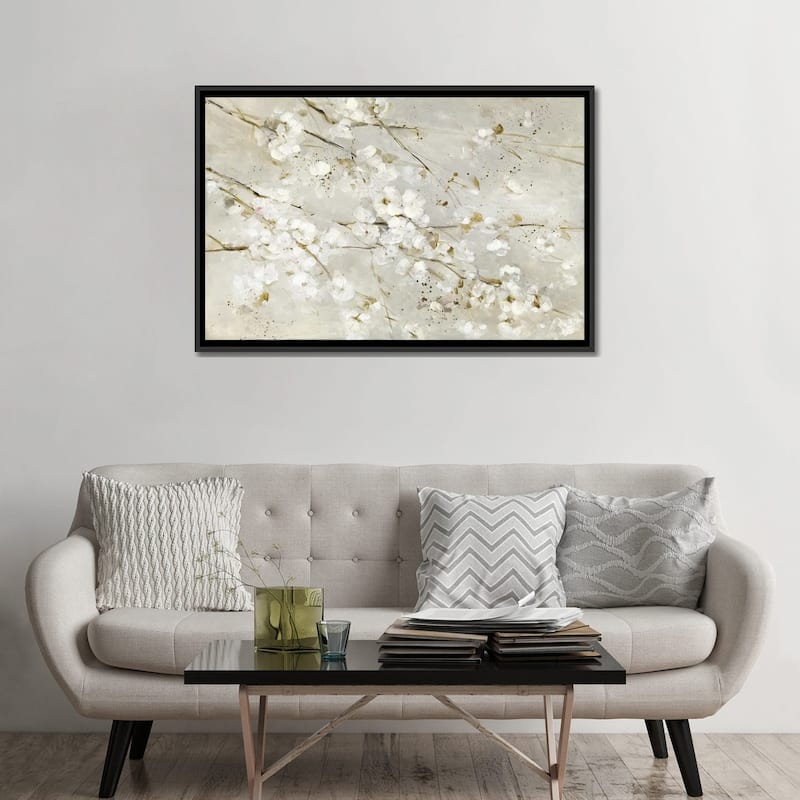 iCanvas "Soft Spring Blossoms" by Sally Swatland Framed Canvas Print