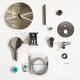 preview thumbnail 27 of 26, 12 inch Wall-Mounted Round Shower System with Rough-in Valve and Handheld Shower