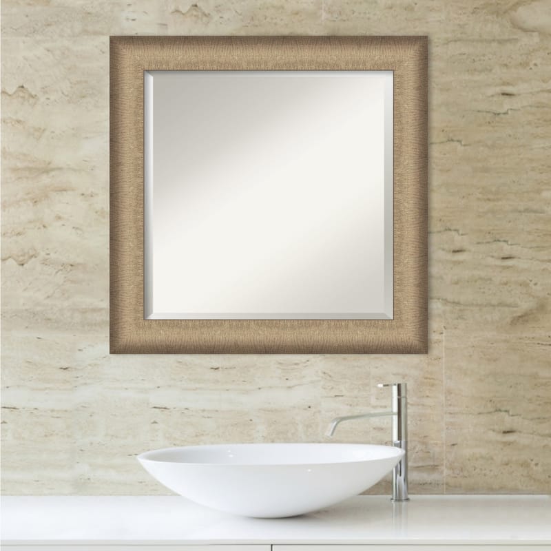 Beveled Bathroom Wall Mirror - Elegant Frame