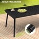 preview thumbnail 18 of 27, 7-piece Patio Dining Set Outdoor Rectangular Table with Umbrella Hole, Stackable Chairs