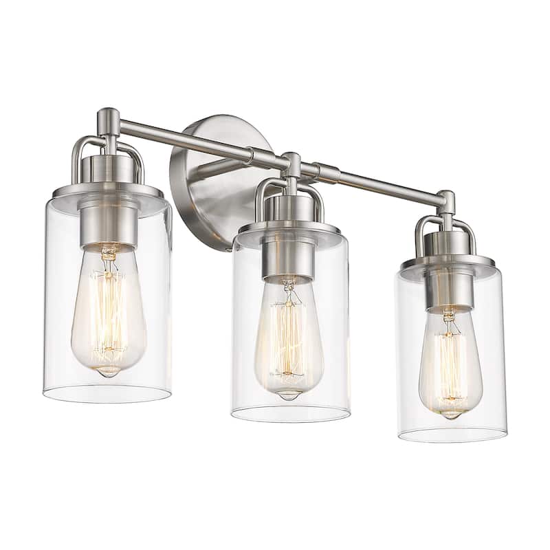 Bathroom Vanity Lights, Bathroom Wall Light Fixtures with Clear Glass Lampshade