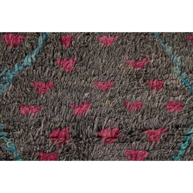 Trellis Plush Geometric Moroccan Oriental Rug Hand-Knotted Wool Carpet - 3'0" x 5'6"