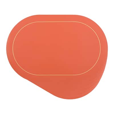 Set of 6 Placemats, Faux Leather Placemats for Kitchen Dining Table Decor, Heat Resistant Table Placemats Wipeable Table Mat