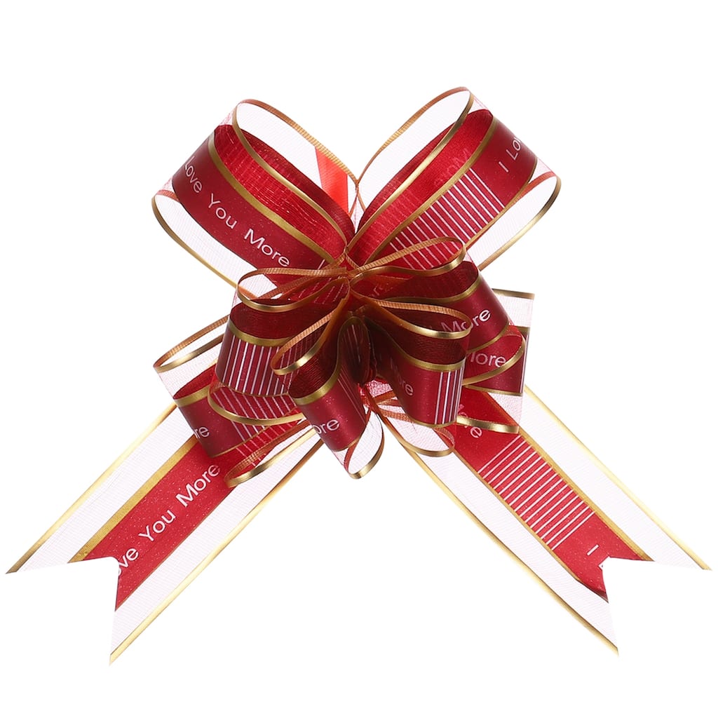 10pcs Large Pull Bow Love You Gift Wrapping Bows Ribbon Organza