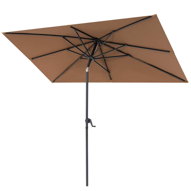 VredHom 9x5 Ft Outdoor Rectangular Market Umbrella