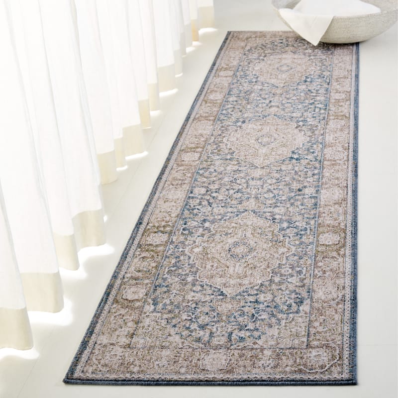 Lauren Ralph Lauren Guinevere Traditional Rug - Blue/Beige - 2' x 8' Runner