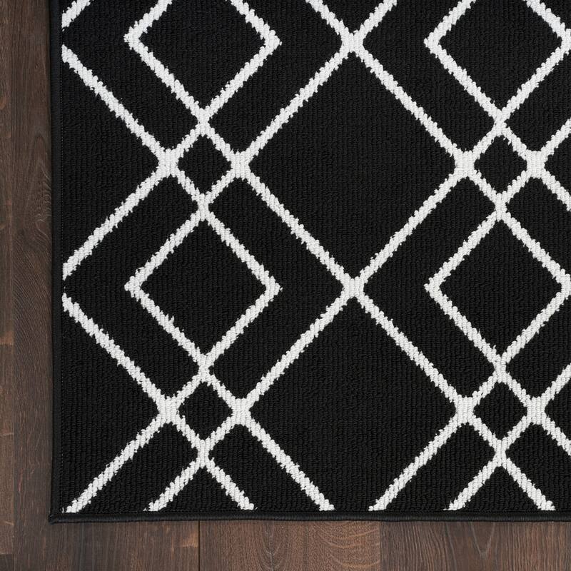 Nourison Modern Lines Diamond Geometric Area Rug