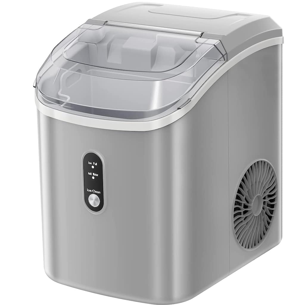 Nugget Countertop Ice Maker with Soft Chewable Ice, Automatic 34lbs in 24 Hours,Self-Cleaning, One-Click Operation