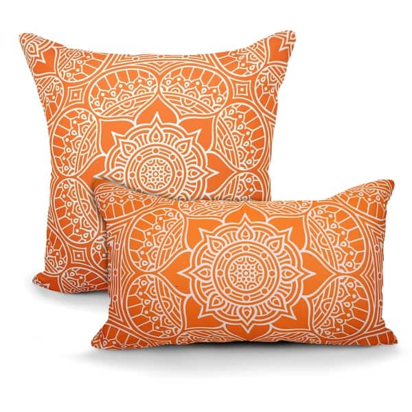 slide 2 of 7, Premium Indoor/Outdoor Throw Pillows with Inserts for Patio Furniture, Chairs, and Indoor Décor |12''x20''| 18''x18''