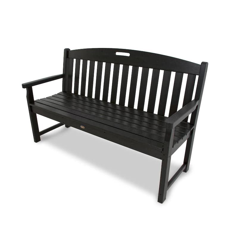 Polywood Trex Outdoor Furniture Yacht Club 60-inch Bench - Charcoal Black