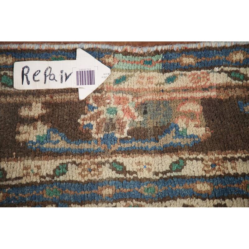 Hand Knotted Oriental 100% Wool Carpet Traditional Floral Peach Hamedan Area Rug - 10' 2'' X 6' 7''