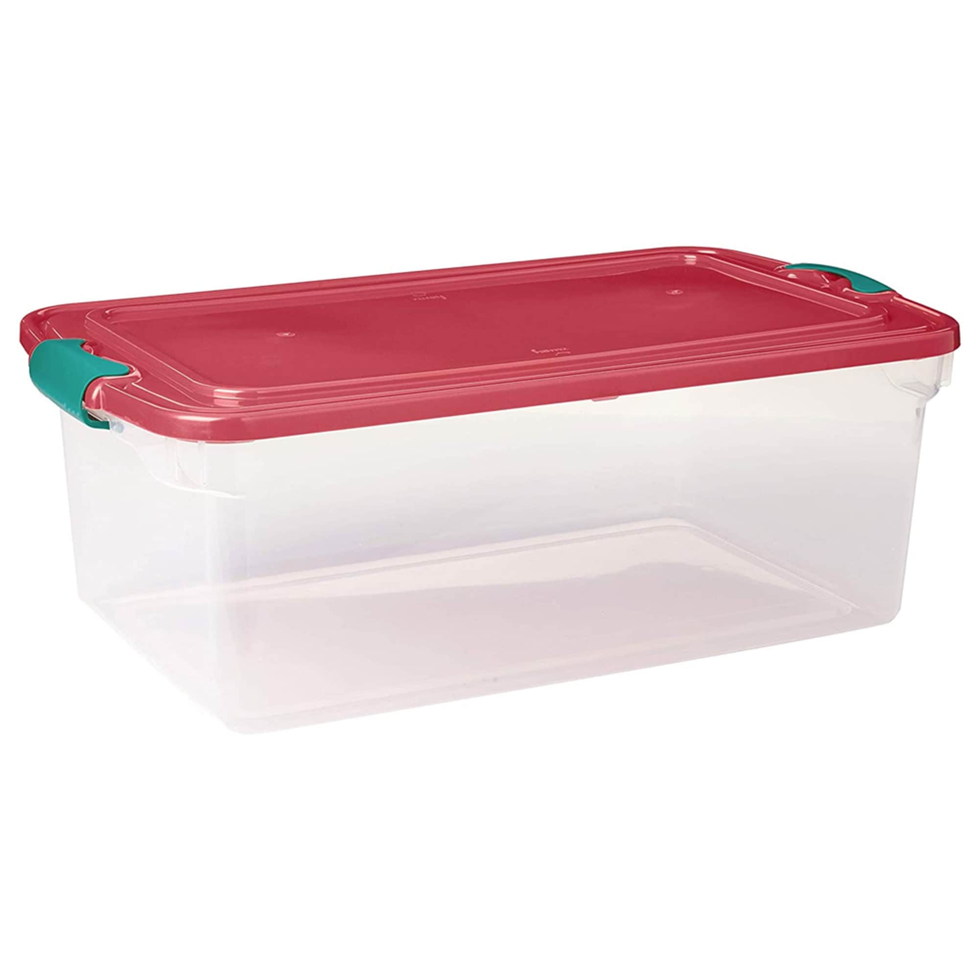 Homz 64 Qt Holiday Seasonal Decor Plastic Storage Bin with Latching Lid, 6  Pack - On Sale - Bed Bath & Beyond - 36140327