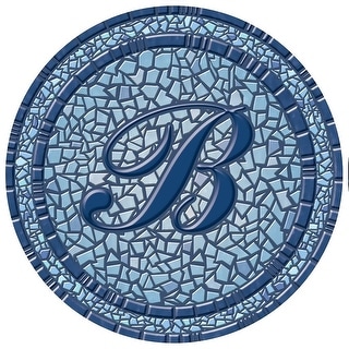 Custom Monogram 29 Inch Decorative Pool Mat - Pool Art